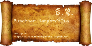 Buschner Margaréta névjegykártya